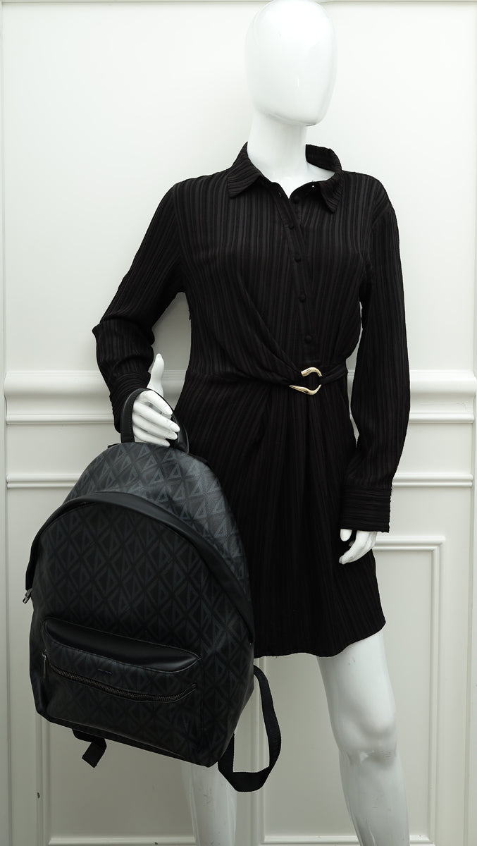 Christian Dior Bicolor CD Diamond Print Rider Zipped Backpack Bag-Christian Dior-THE CLOSET