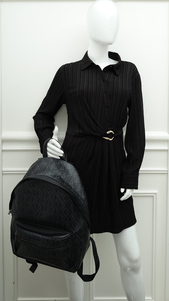 Christian Dior Bicolor CD Diamond Print Rider Zipped Backpack Bag-Christian Dior-THE CLOSET