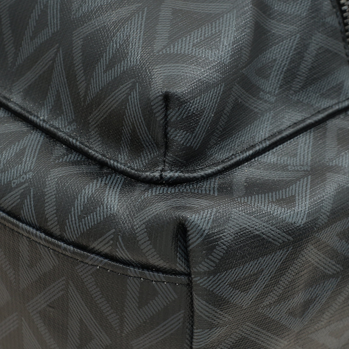 Christian Dior Bicolor CD Diamond Print Rider Zipped Backpack Bag-Christian Dior-THE CLOSET