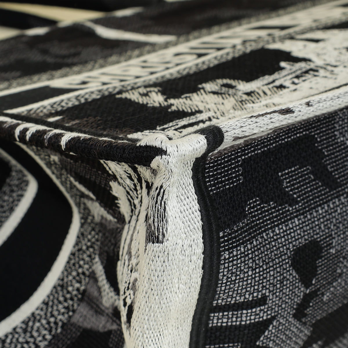 Christian Dior Paris w/ Eiffel Tower Embroidered Book Medium Tote Bag