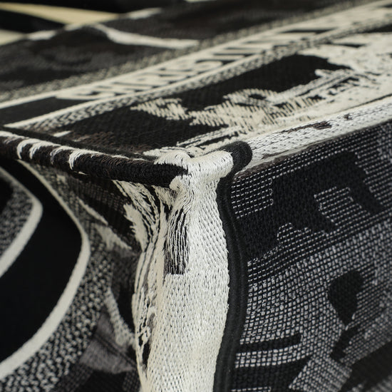 Christian Dior Paris w/ Eiffel Tower Embroidered Book Medium Tote Bag