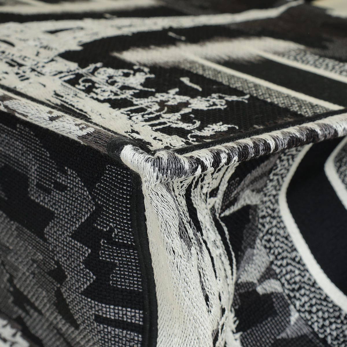 Christian Dior Paris w/ Eiffel Tower Embroidered Book Medium Tote Bag