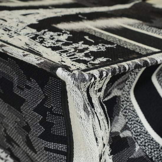 Christian Dior Paris w/ Eiffel Tower Embroidered Book Medium Tote Bag