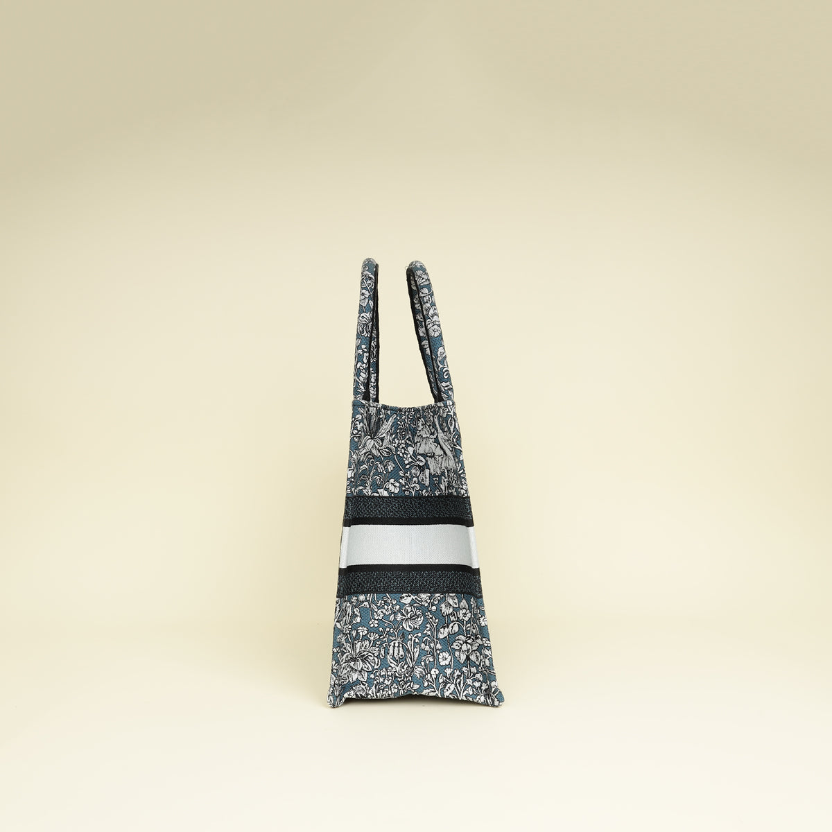 Christian Dior Tricolor "Around the World" Embroidered Book Medium Tote Bag