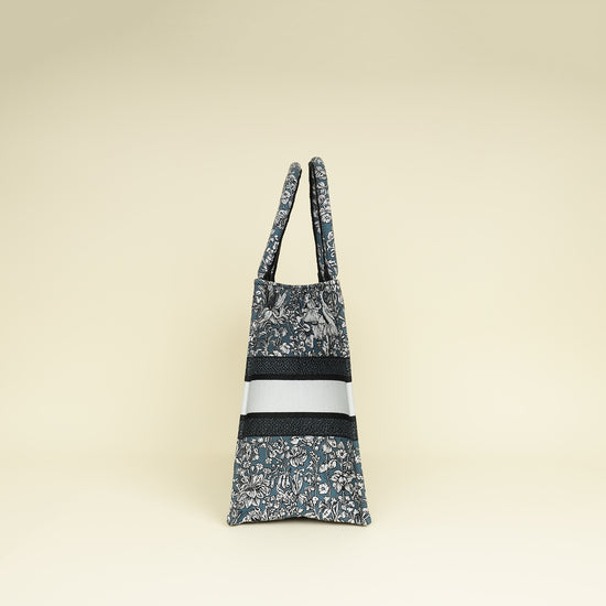 Christian Dior Tricolor "Around the World" Embroidered Book Medium Tote Bag