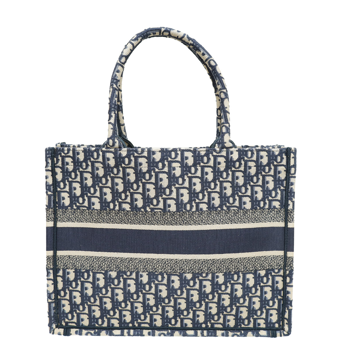 Christian Dior Navy Blue Oblique Book Tote Medium Bag