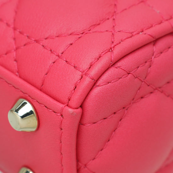 Christian Dior Fuchsia Micro Lady Dior Bag