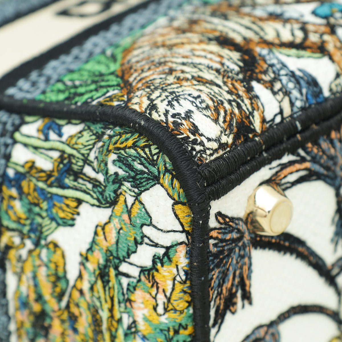 Christian Dior Multicolor Étoile de Voyage Embroidery Lady D-Lite Medium Bag