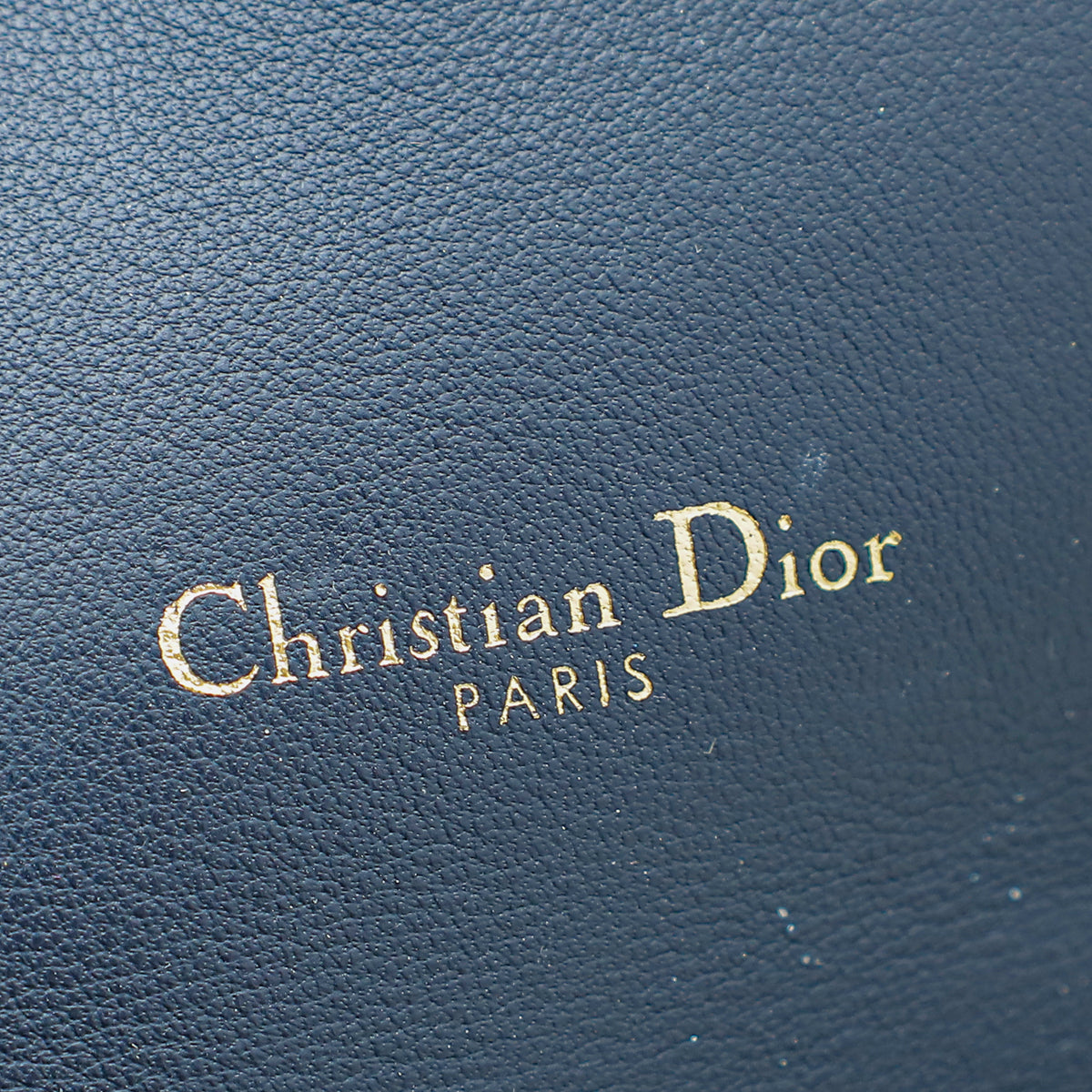 Christian Dior Navy Aged Oblique Jacquard Saddle Chain Wallet