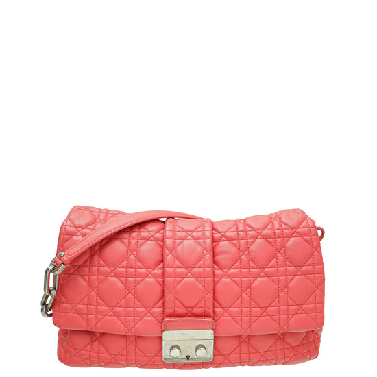 Christian Dior Coral Miss Dior Large Flap Bag