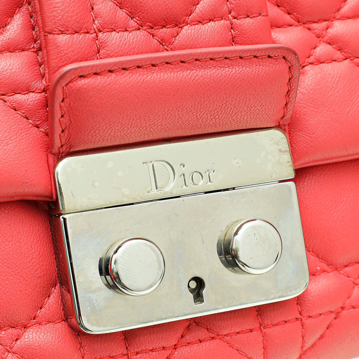 Christian Dior Coral Miss Dior Large Flap Bag