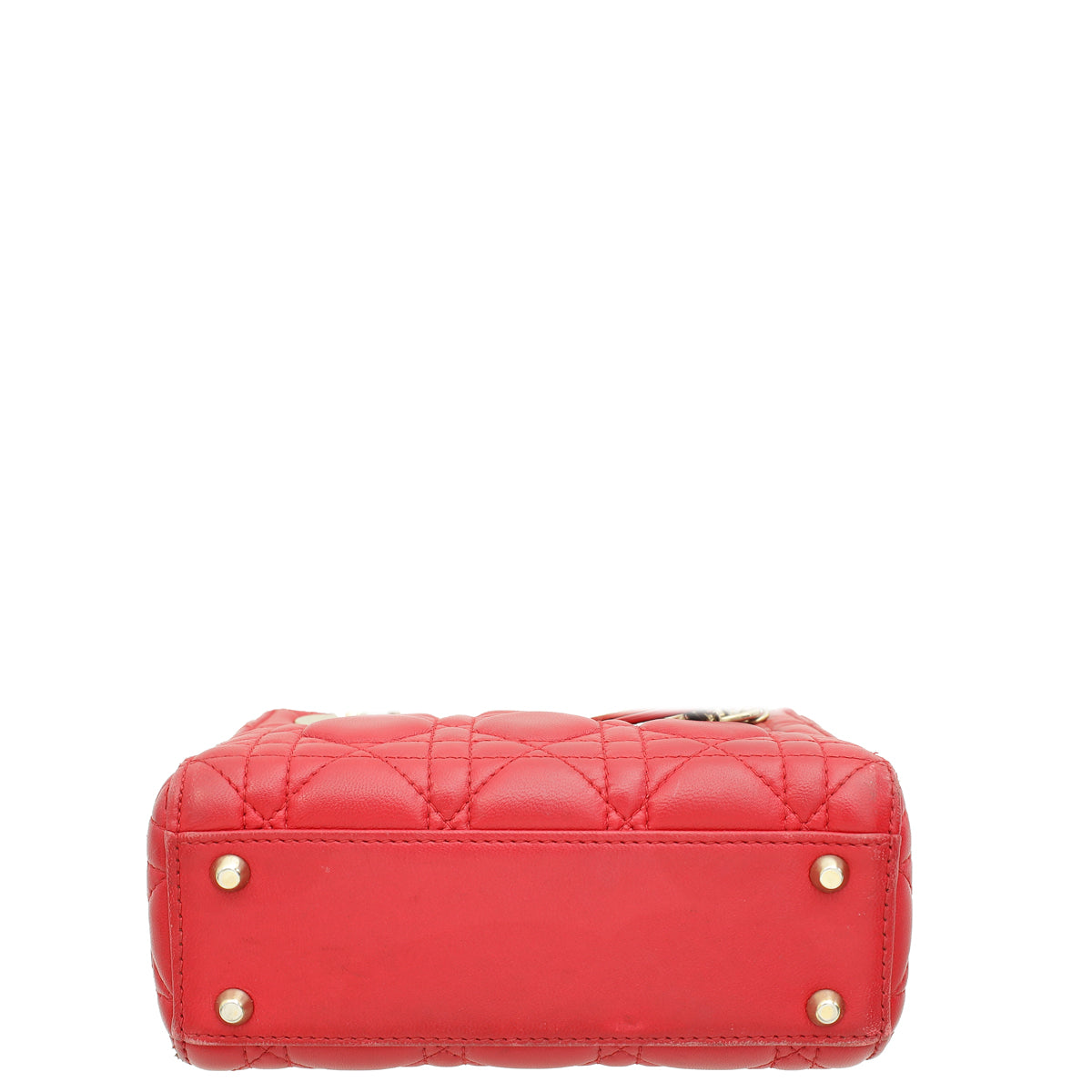 Christian Dior Red Lady Dior Mini Strap Bag