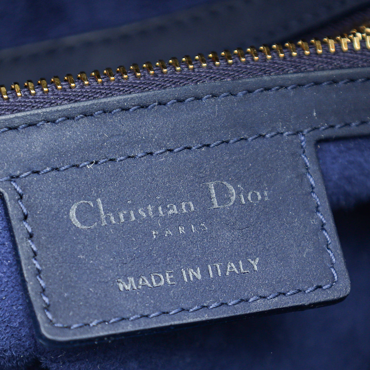 Christian Dior Navy Blue Ultra Matte Saddle Medium Bag