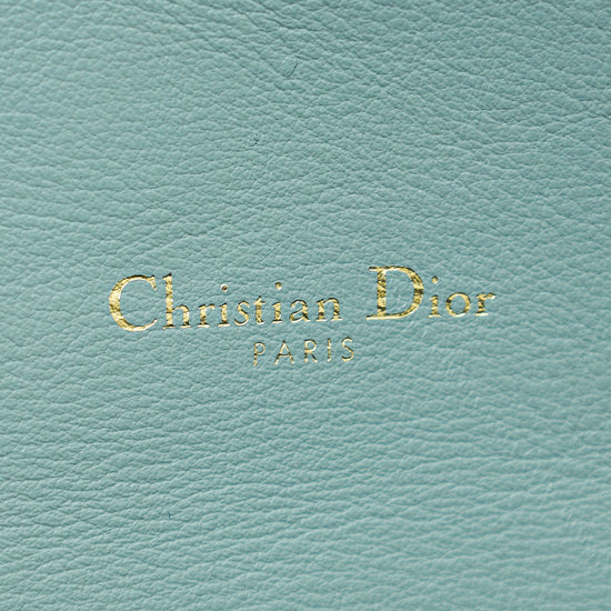 Christian Dior Gray Oblique Saddle Chain Wallet