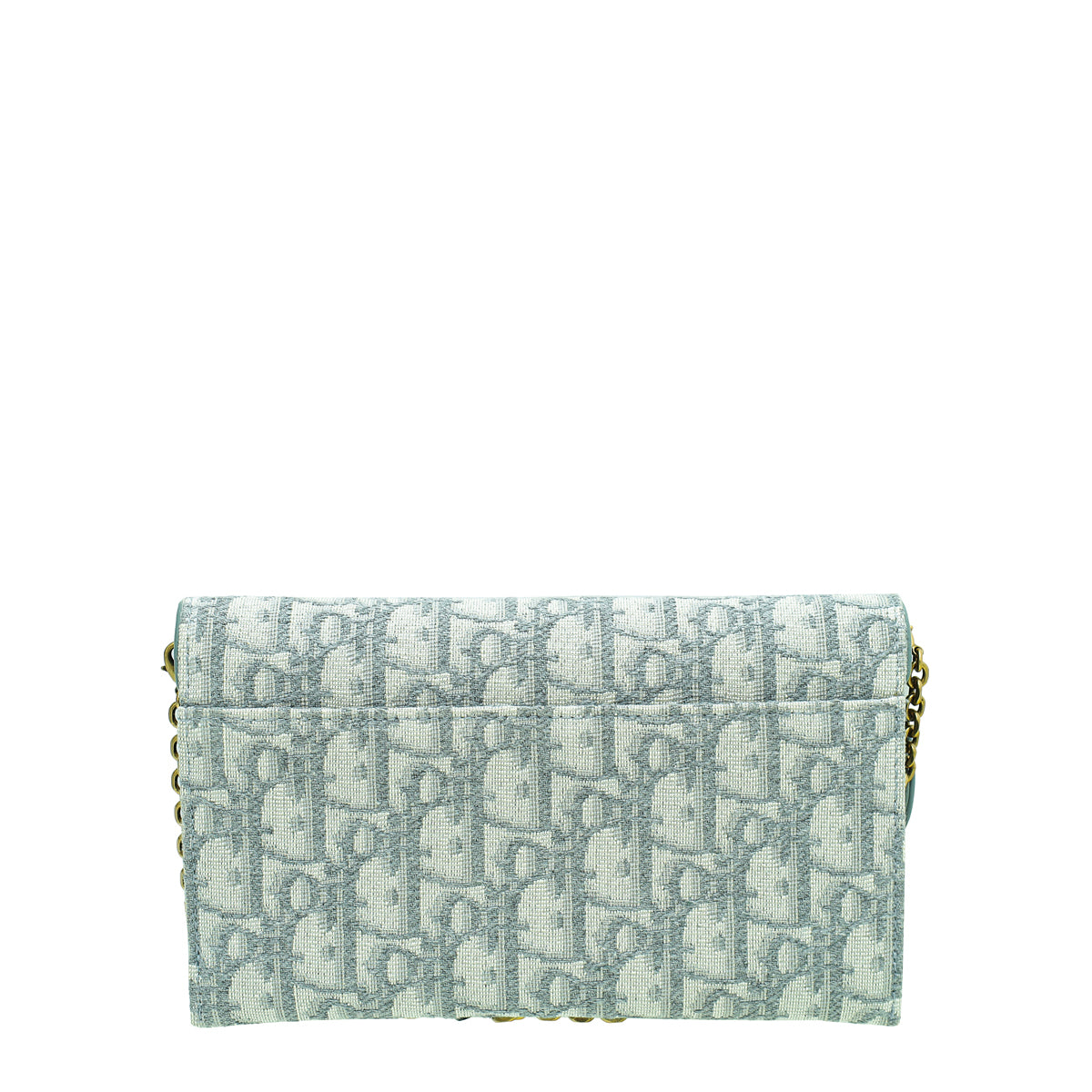 Christian Dior Gray Oblique Saddle Chain Wallet – THE CLOSET