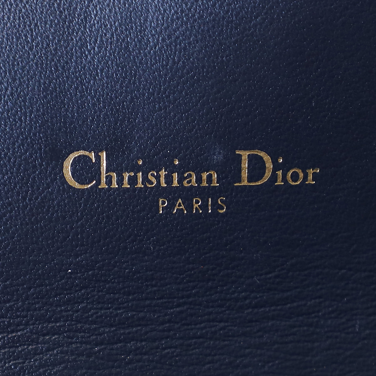 Christian Dior Navy Blue Oblique Saddle Long Wallet with Chain