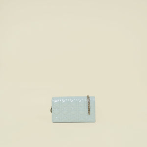 Christian Dior Placid Blue Lady Dior Chain Clutch