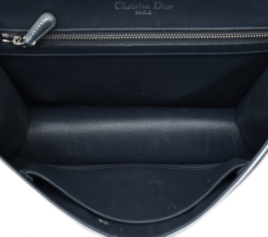 Christian Dior Silver Micro Cannage Diorama Medium Shoulder Bag