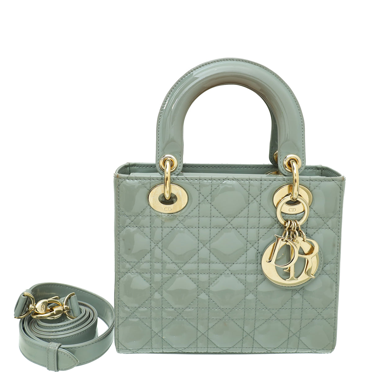 Christian Dior Grey Lady Dior Small Bag-Christian Dior-THE CLOSET