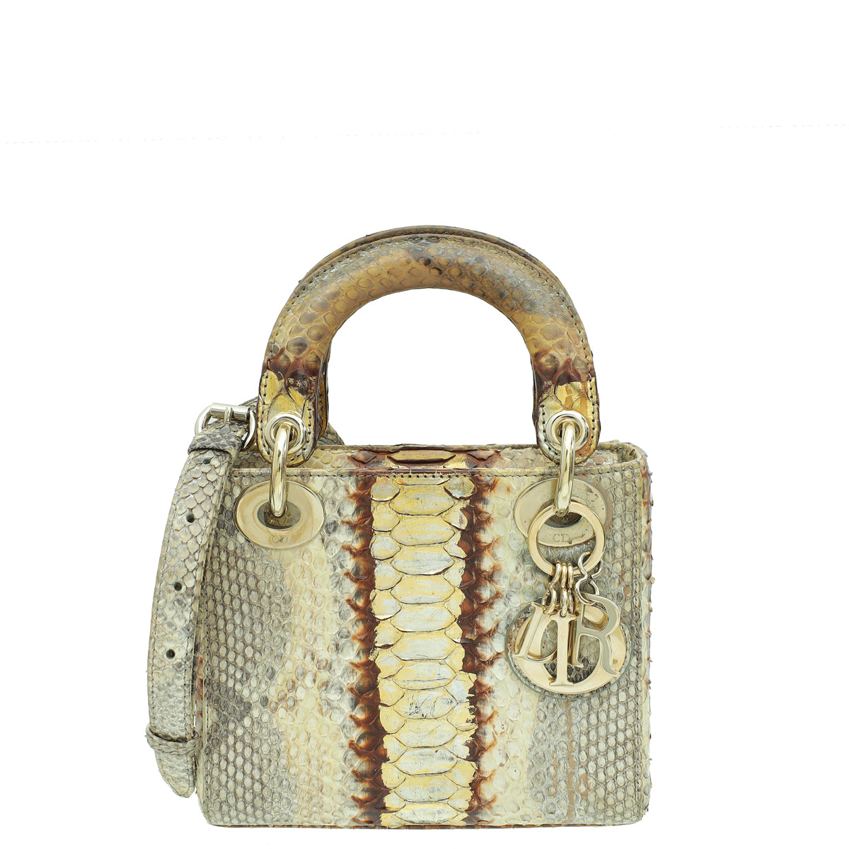 Christian Dior Bicolor Python Mini Lady Dior Bag-Christian Dior-THE CLOSET