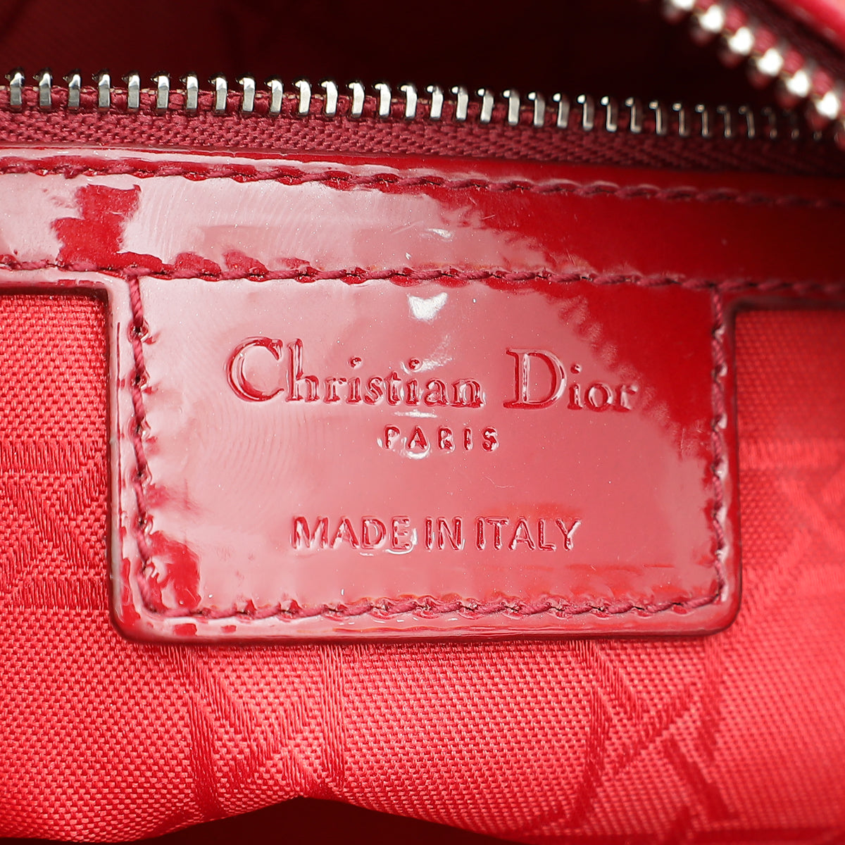 Christian Dior Red Lady Dior Medium Bag