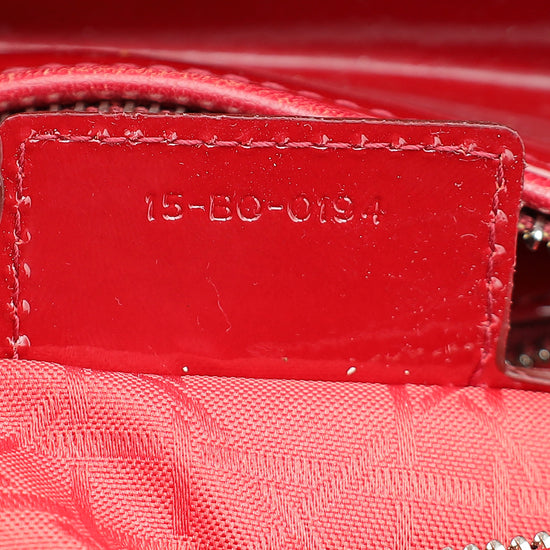 Christian Dior Red Lady Dior Medium Bag