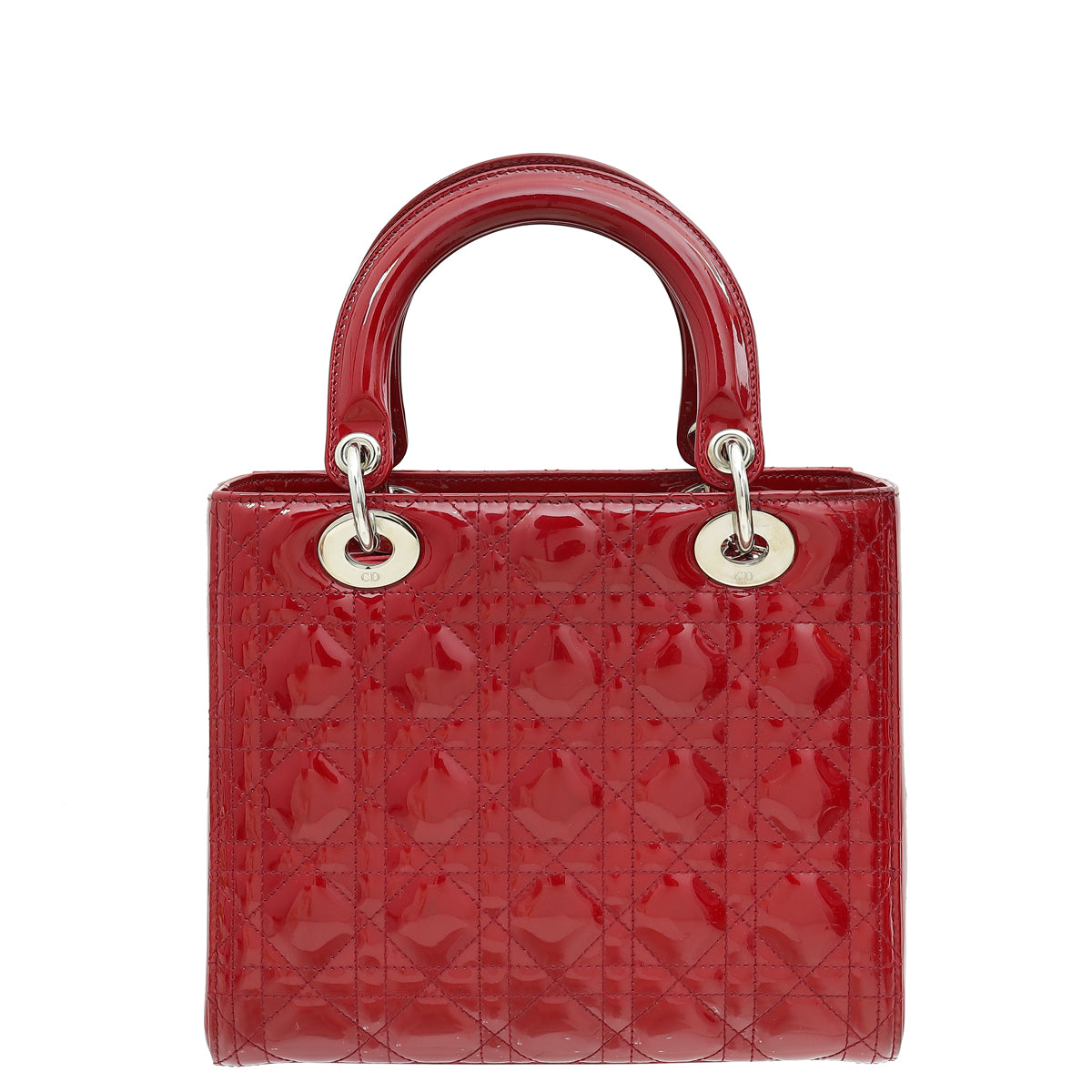 Christian Dior Red Lady Dior Medium Bag