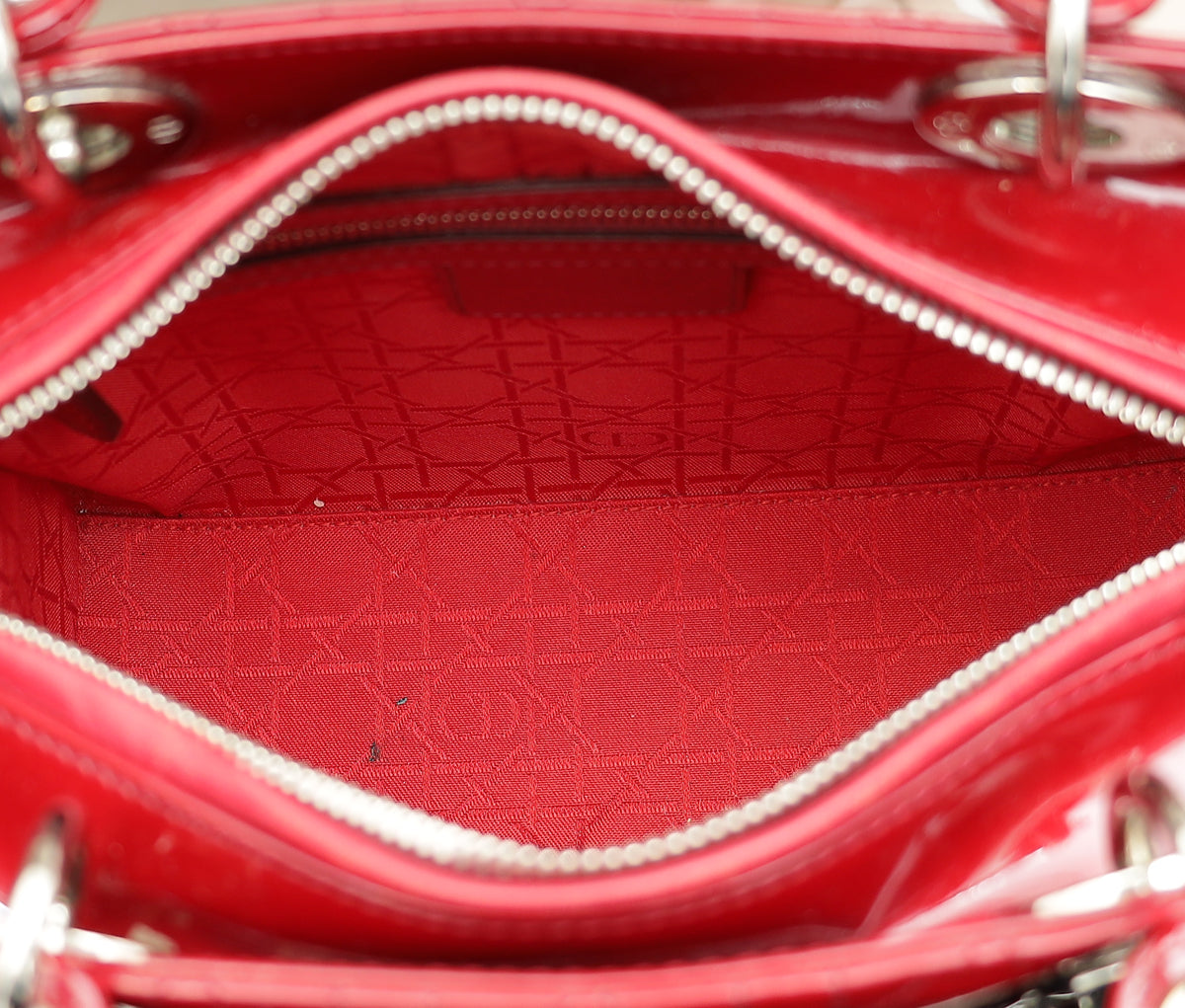 Christian Dior Red Lady Dior Medium Bag