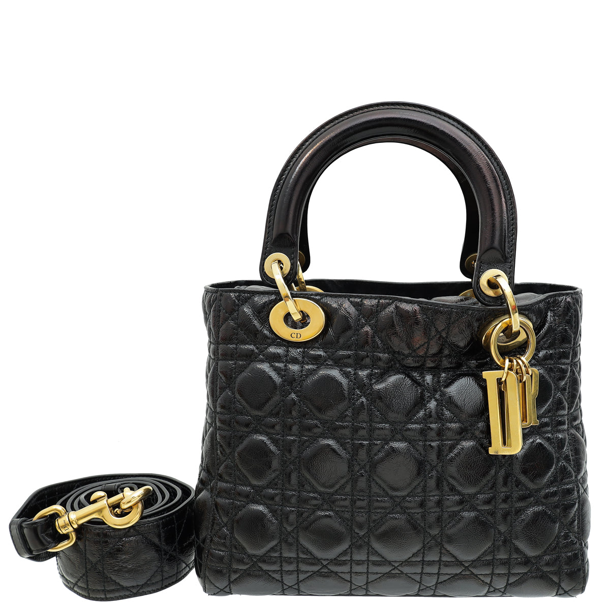 Christian Dior Black Lady Dior Souple Medium Bag-Christian Dior-THE CLOSET