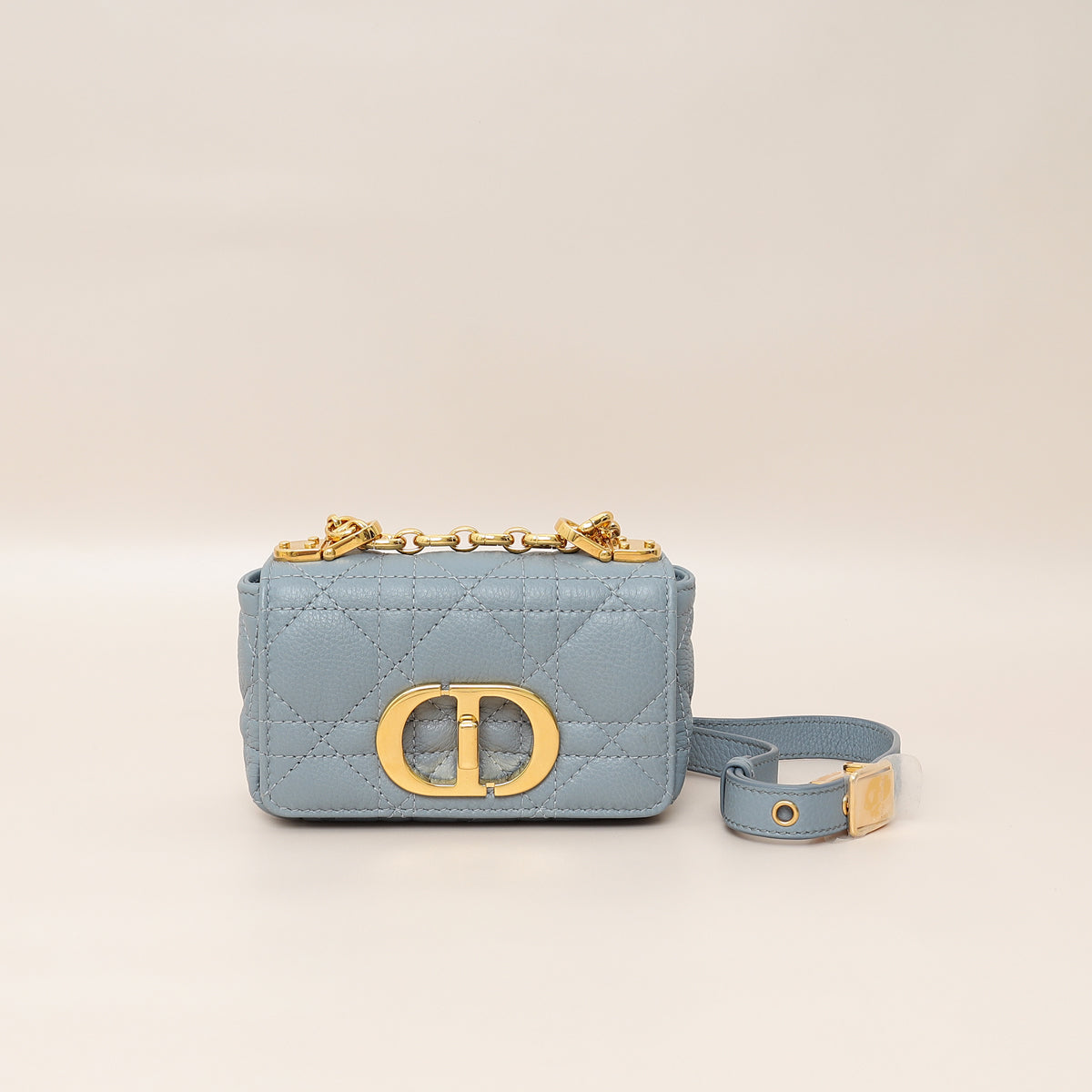 Christian Dior Blue Cannage Micro Caro Bag-Christian Dior-THE CLOSET