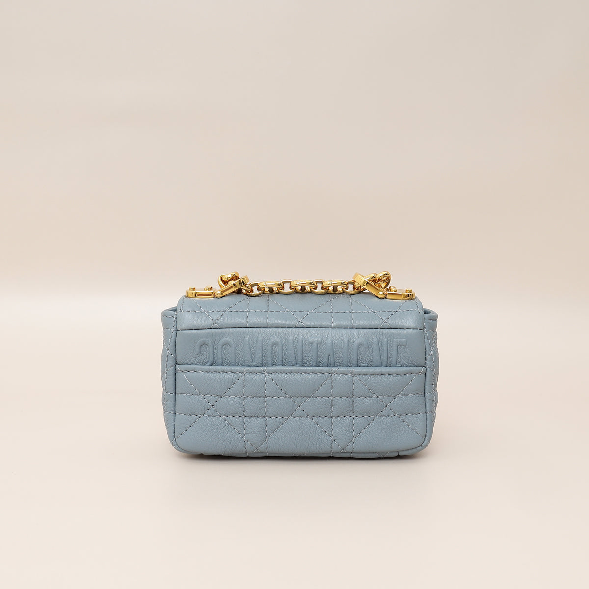 Christian Dior Blue Cannage Micro Caro Bag-Christian Dior-THE CLOSET