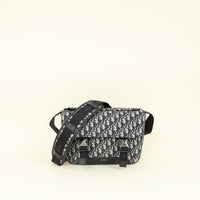Christian Dior Bicolor Oblique Explorer Buckle Messenger Bag