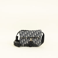 Christian Dior Bicolor Oblique Explorer Buckle Small Messenger Bag