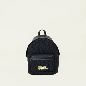 Christian Dior Black X Kaws Oblique Rider 2.0 Backpack Bag