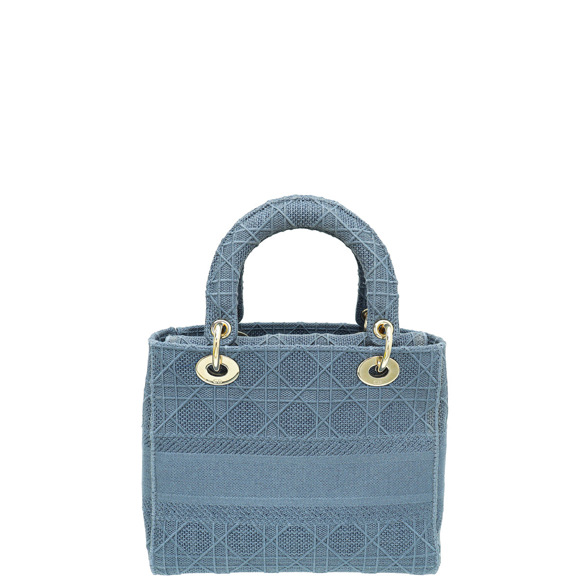 Christian Dior Blue Cannage Embroidered Lady D-Lite Medium Bag-Christian Dior-THE CLOSET
