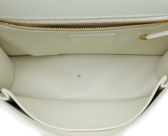 Christian Dior White 30 Montaigne Shoulder Bag