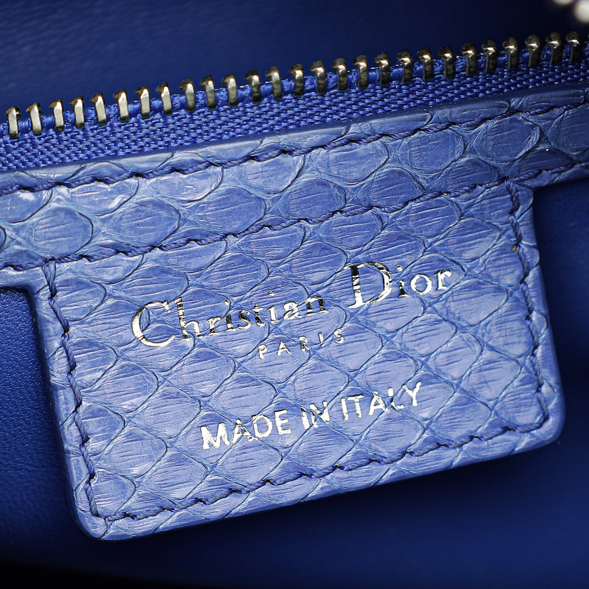 Christian Dior Lilac Lady Dior Python Medium Bag