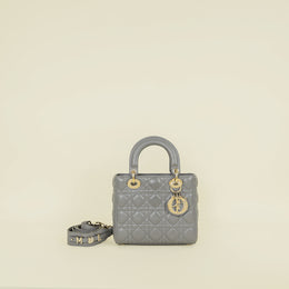 Christian Dior Gray My ABCDior Lady Dior Small Bag