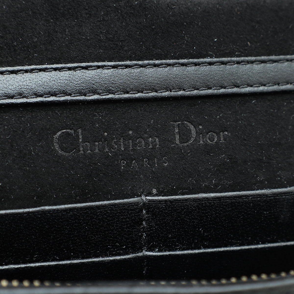 Christian Dior Black Diorama Chain Pouch