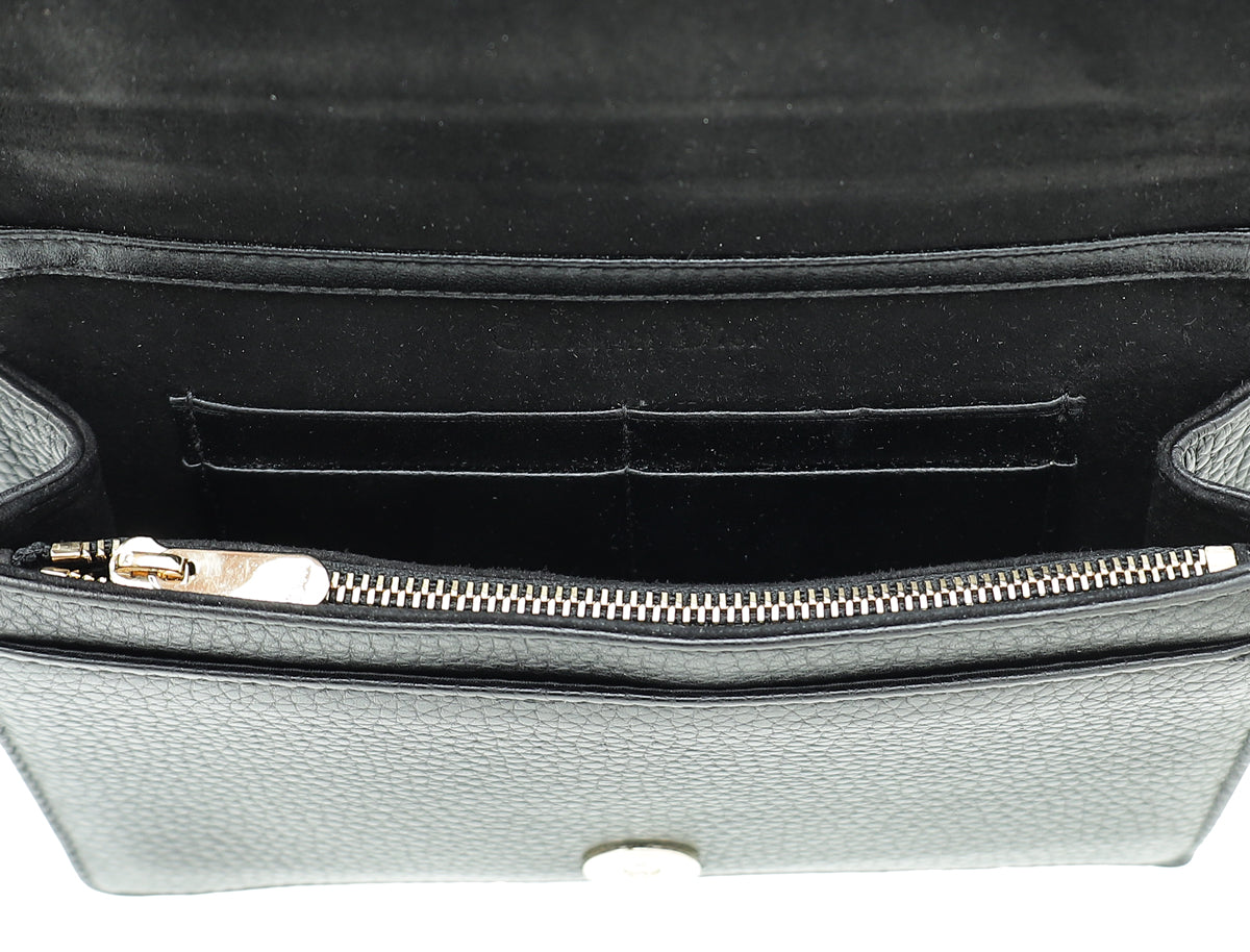 Christian Dior Black Diorama Chain Pouch