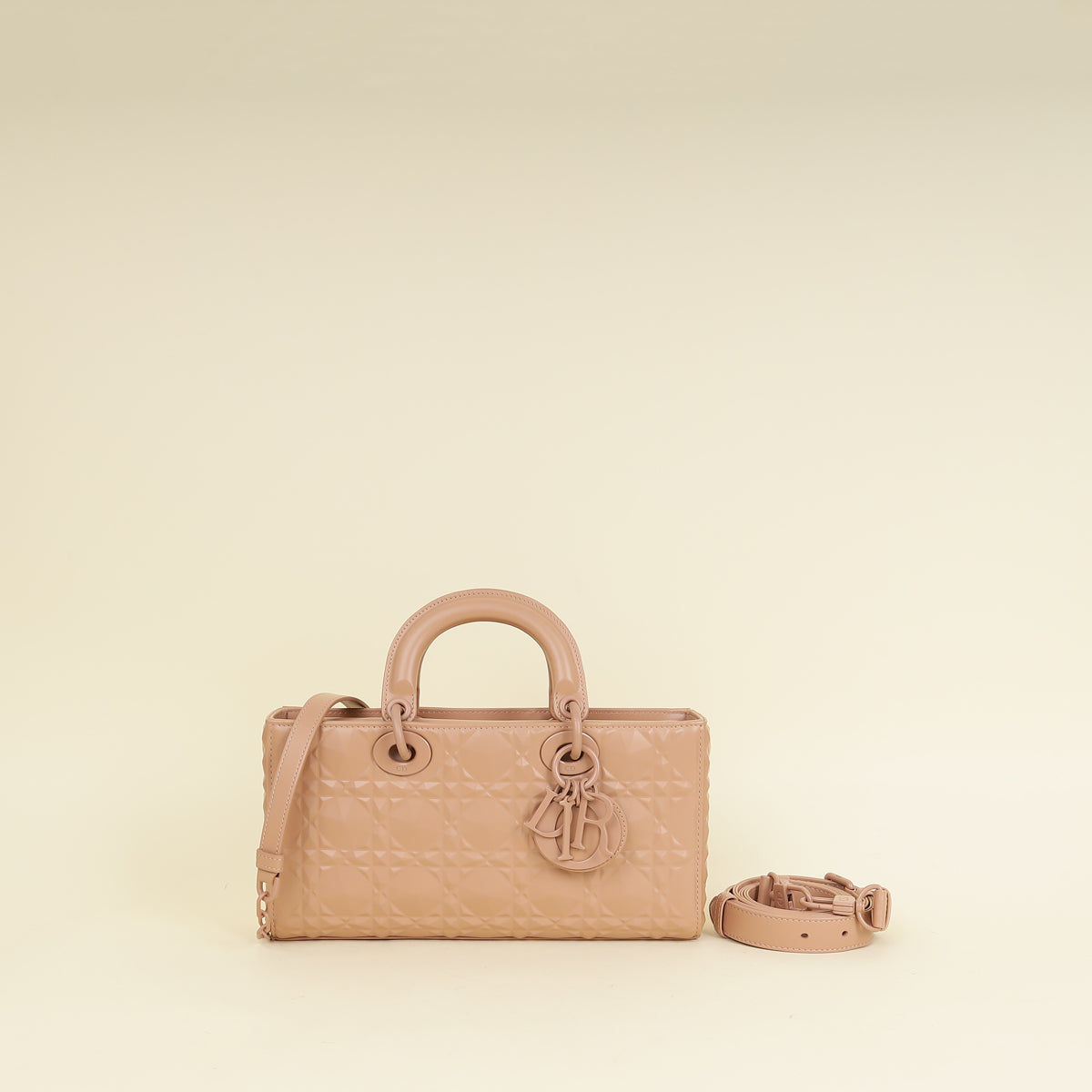 Christian Dior Rose De Vents Lady Dior D-Joy Cannage Diamond Medium Bag-Christian Dior-THE CLOSET