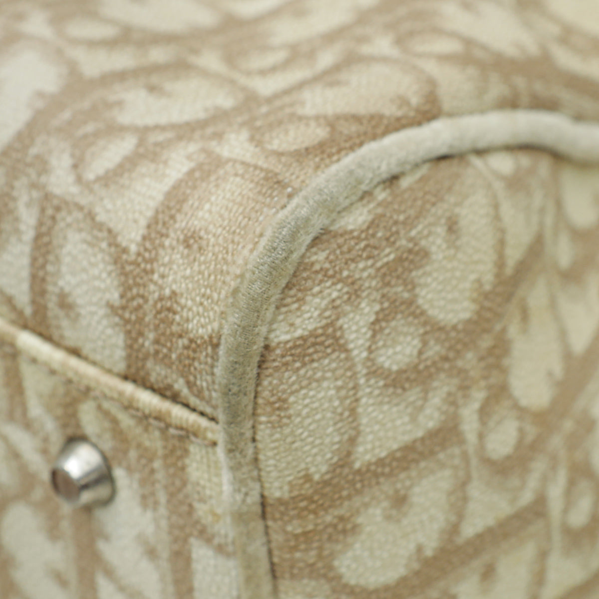 Christian Dior Beige Oblique Trotter Romantique Shoulder Bag