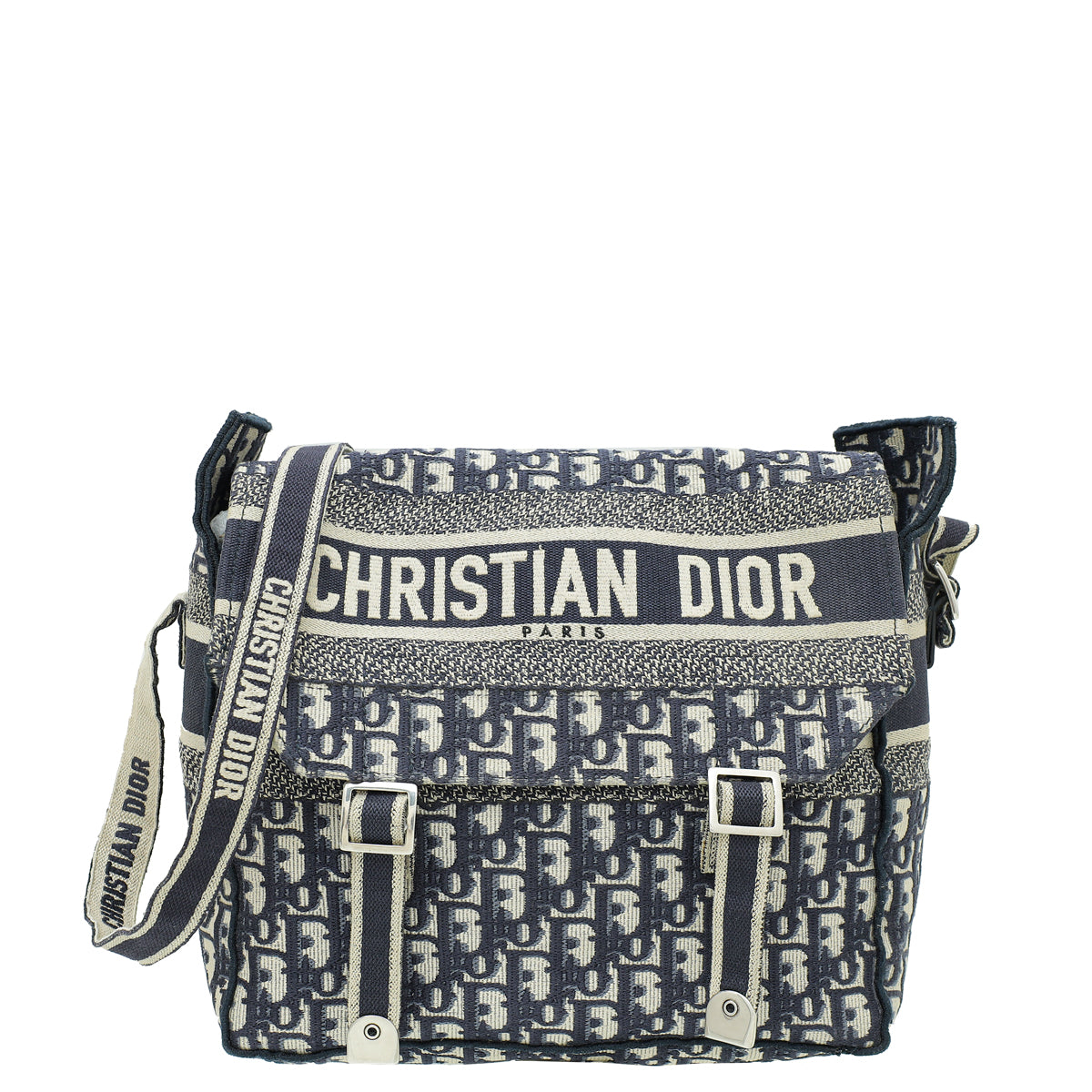 Christian Dior Blue Oblique Diorcamp Medium Bag-Christian Dior-THE CLOSET