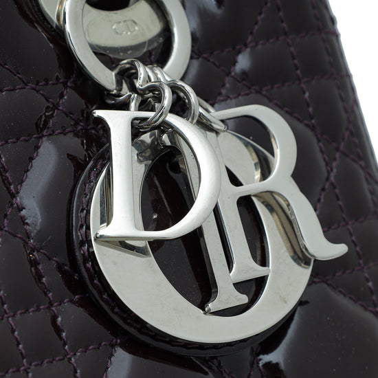 Christian Dior Violet Lady Dior Medium Bag