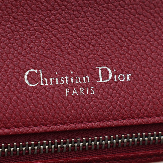 Christian Dior Burgundy Diorama Large Bag