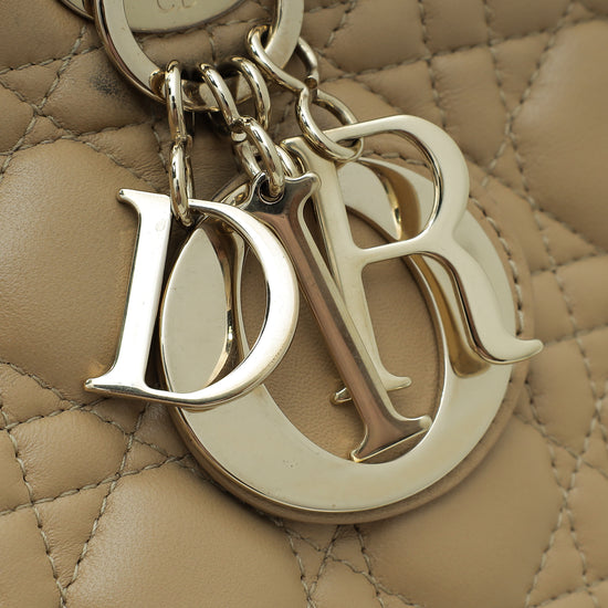 Christian Dior Beige Lady Dior Large Bag
