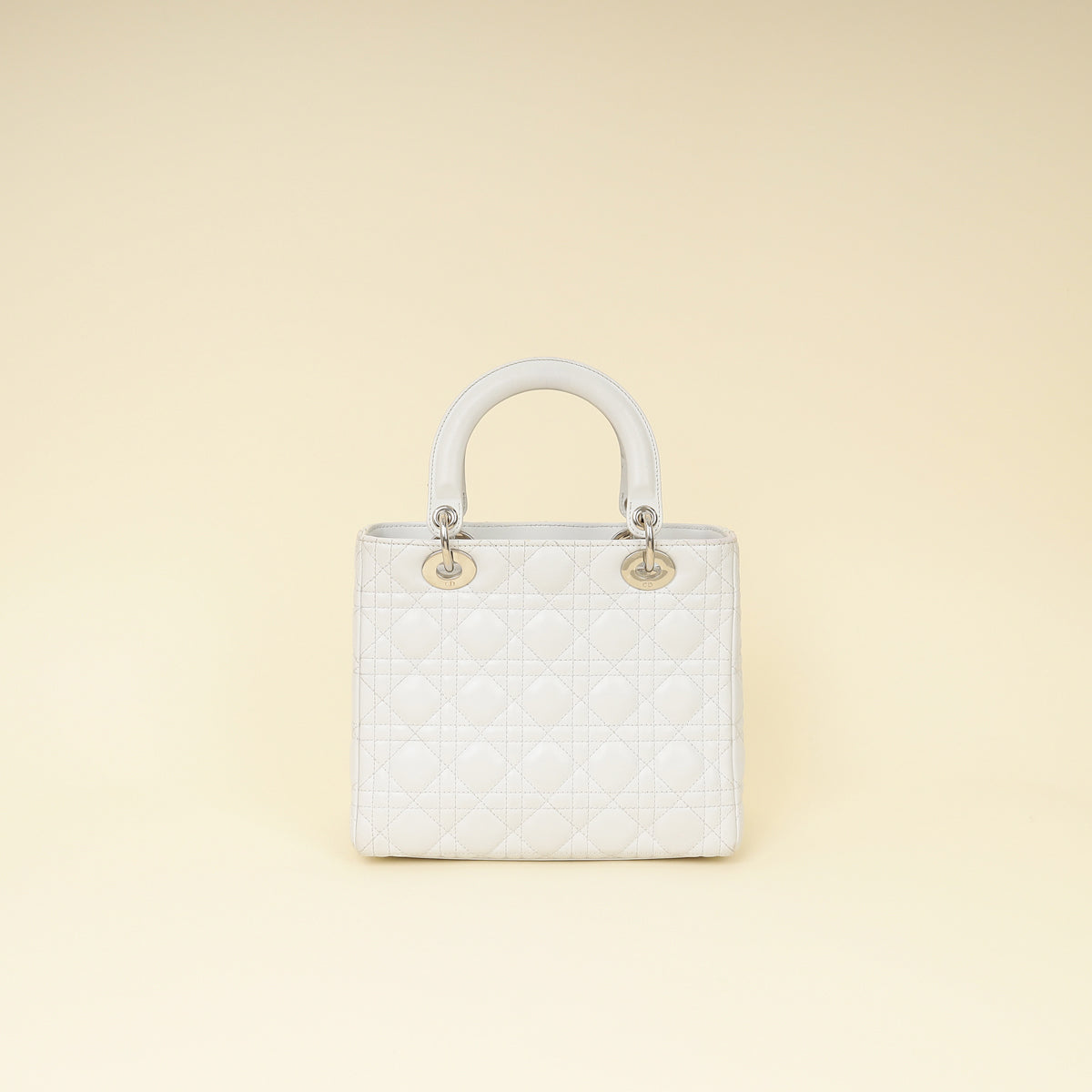 Christian Dior Ghost White Lady Dior Medium Bag-Christian Dior-THE CLOSET