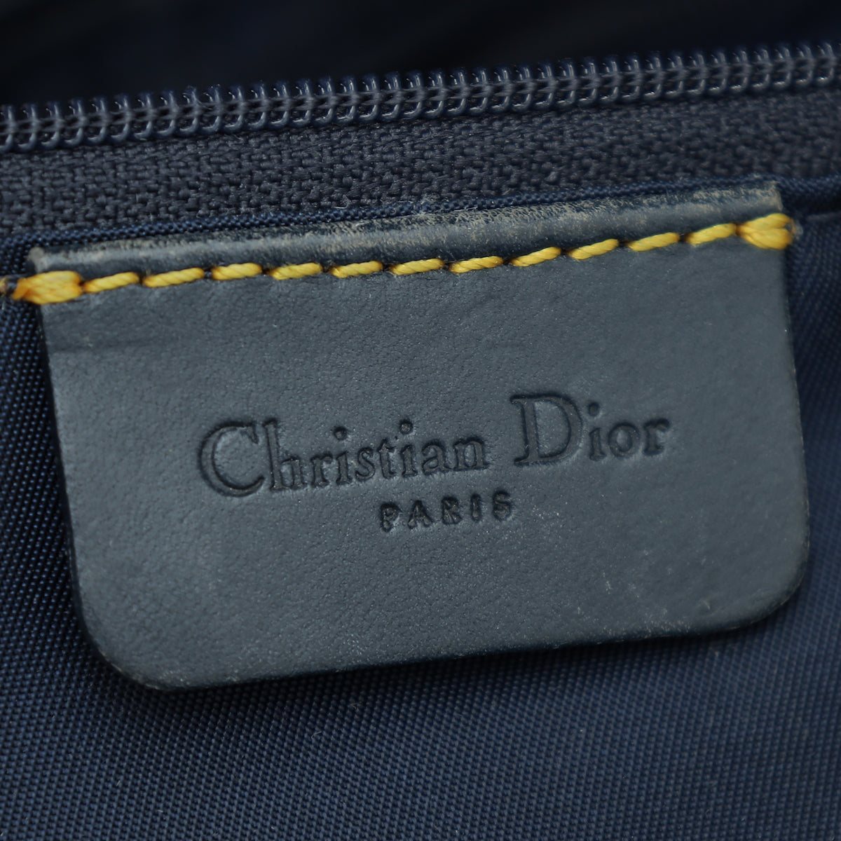 Christian Dior Navy Blue Oblique Saddle Medium Bag