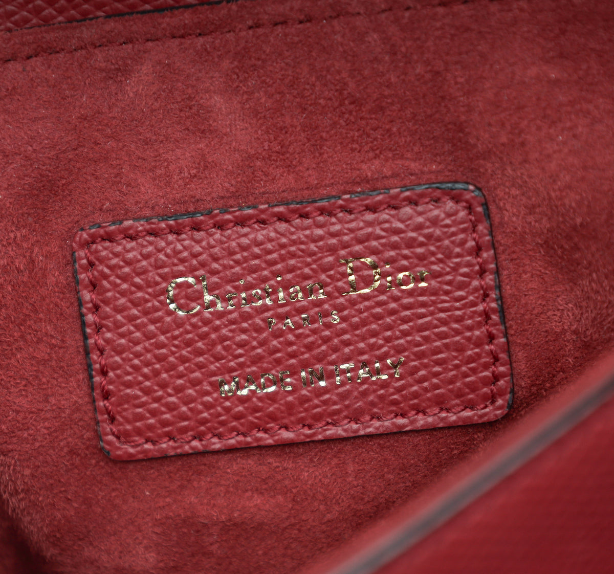 Christian Dior Red Mini Saddle Bag