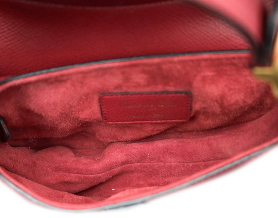 Christian Dior Red Mini Saddle Bag